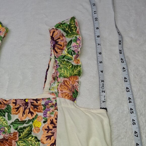 Anthropologie Tiny Marin Embroidered Tank Top Sz S Floral Boho Cottagecore - Picture 12 of 12